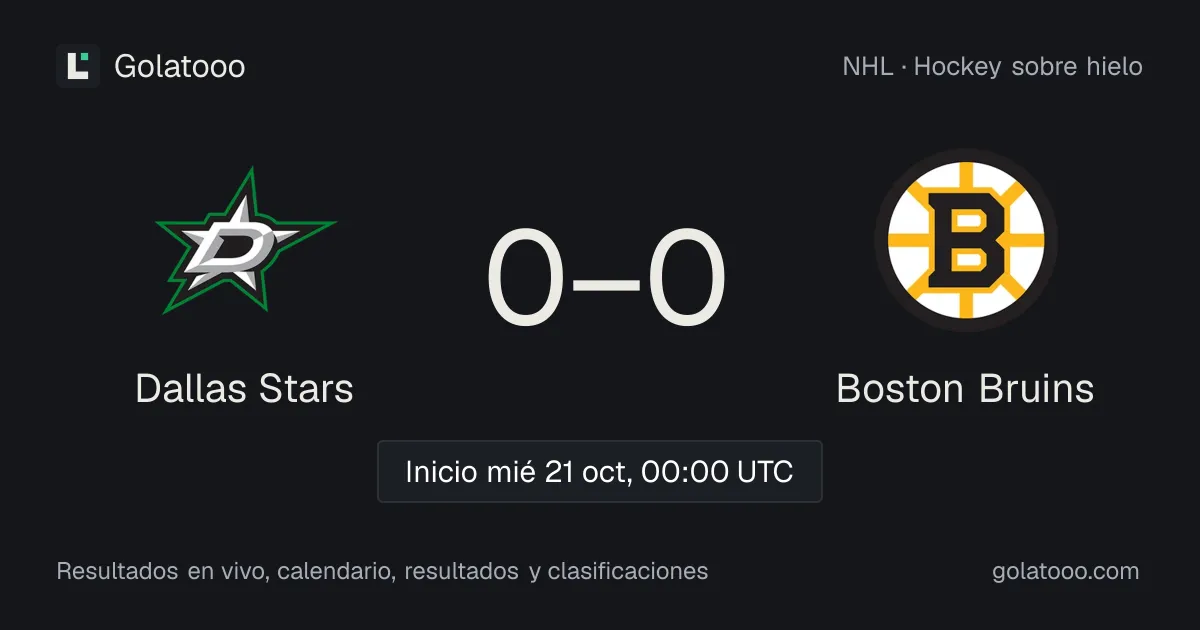 Dallas Stars reciben a Boston Bruins en un duelo clave de la NHL