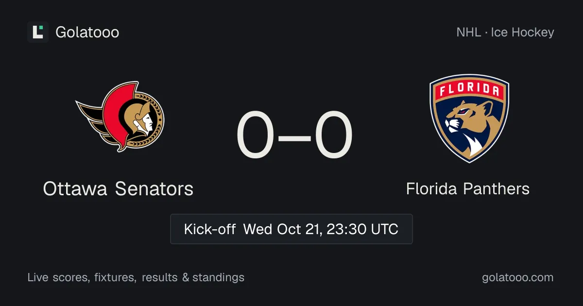 Ottawa Senators host Florida Panthers in tightly poised NHL clash