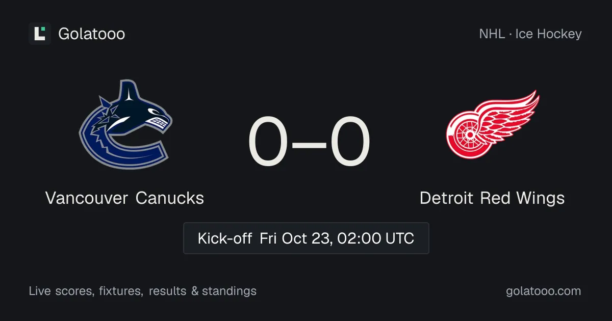 Vancouver Canucks vs Detroit Red Wings: preview, form, head-to-head and how to watch
