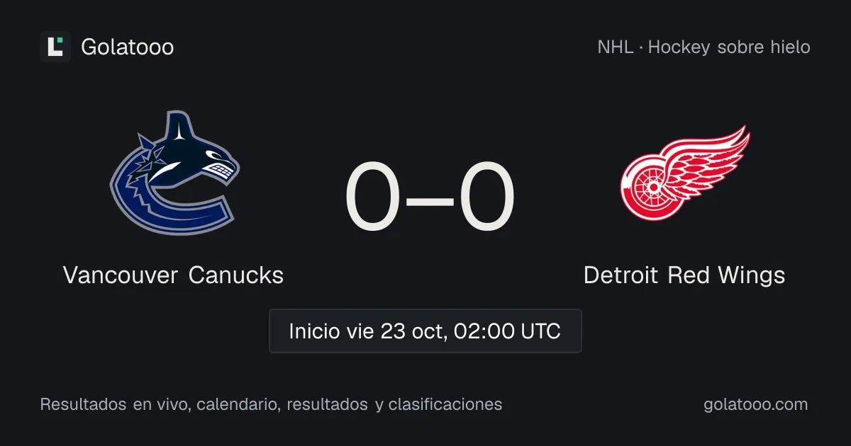 Vancouver Canucks vs Detroit Red Wings: previa, forma, historial y dónde ver el partido