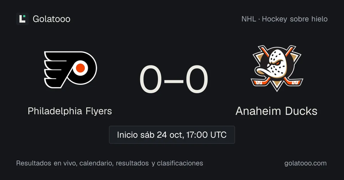 Philadelphia Flyers vs Anaheim Ducks: previa, forma, historial y dónde ver el partido