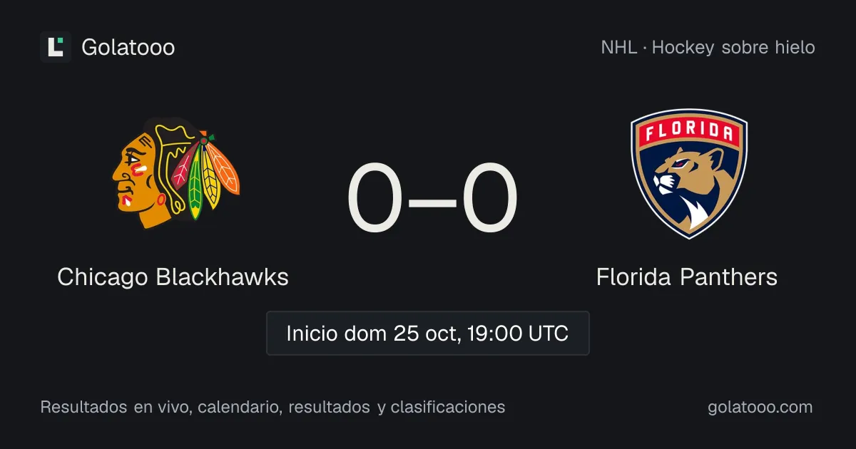 Chicago Blackhawks vs Florida Panthers: previa, forma, historial y dónde ver el partido