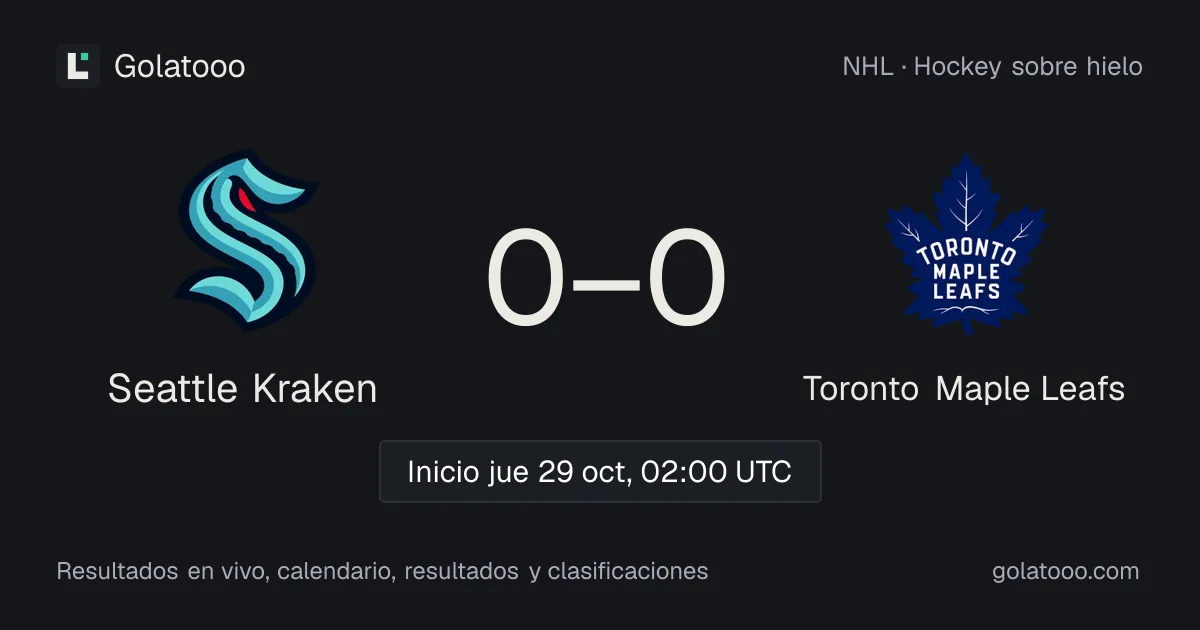 Seattle Kraken vs Toronto Maple Leafs: previa, forma, historial y dónde ver el partido