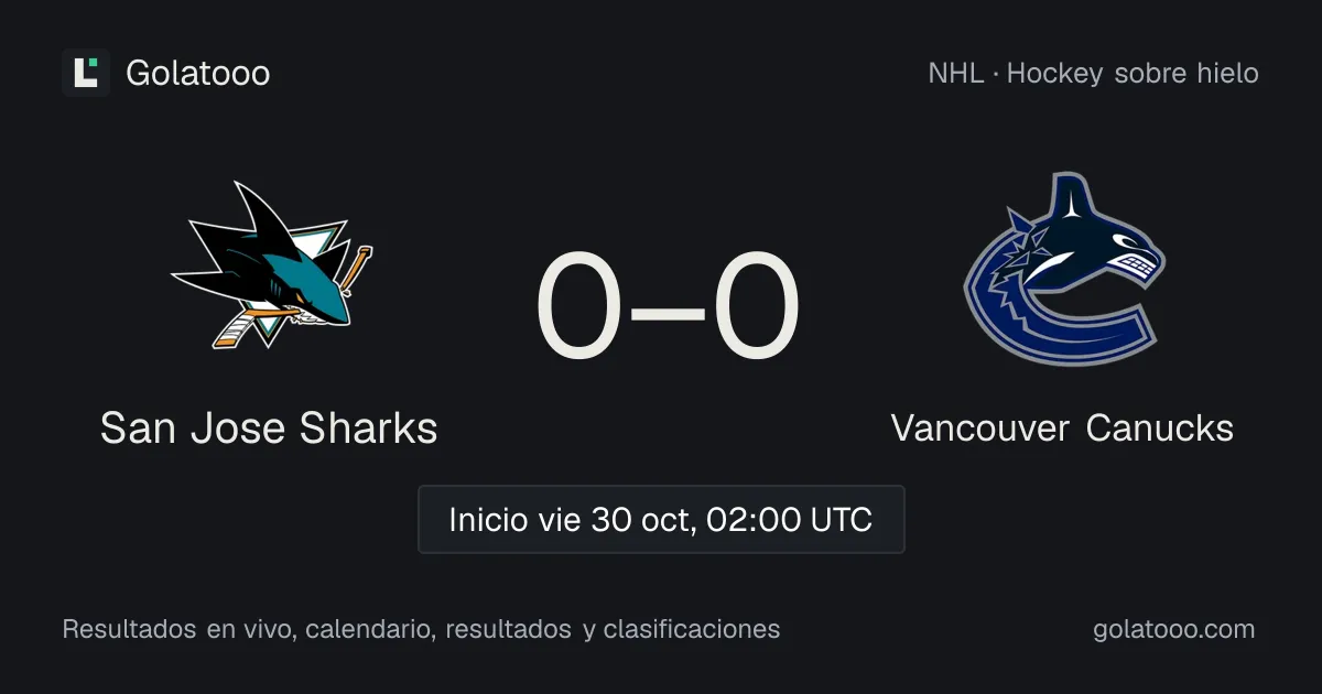 San Jose Sharks vs Vancouver Canucks: previa, forma, historial y dónde ver el partido