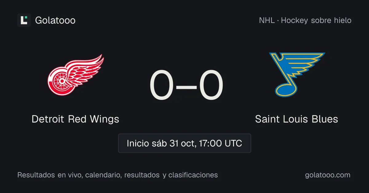 Detroit Red Wings vs Saint Louis Blues: previa, forma, historial y dónde ver el partido