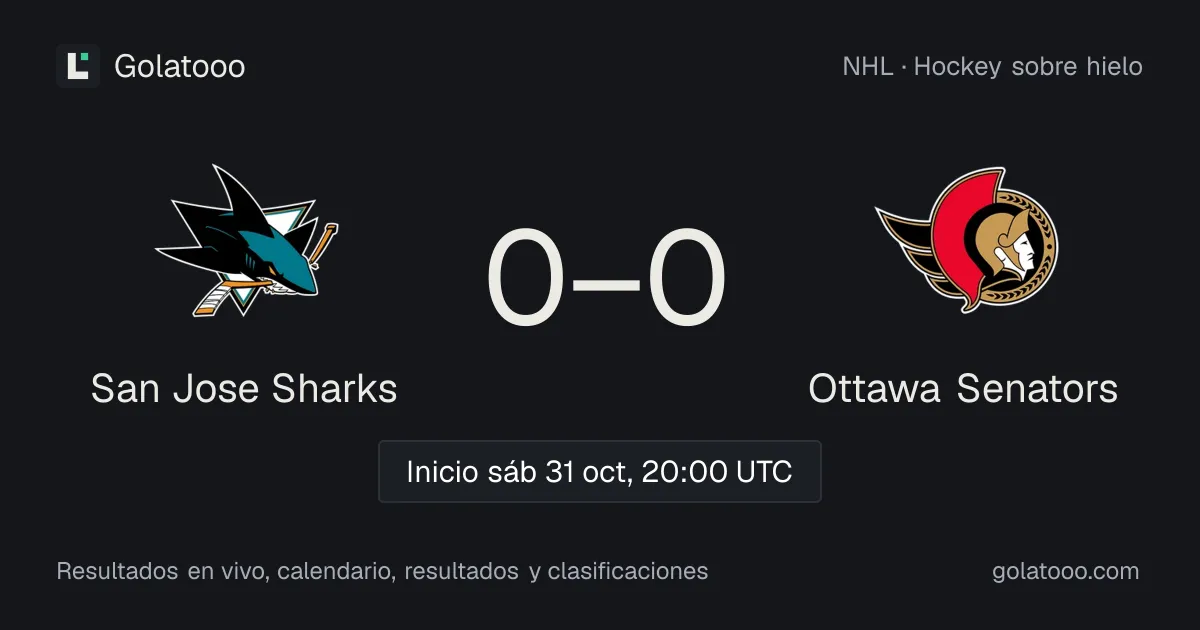 San Jose Sharks vs Ottawa Senators: previa, forma, historial y dónde ver el partido
