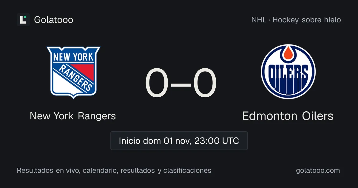 New York Rangers vs Edmonton Oilers: previa, forma, historial y dónde ver el partido