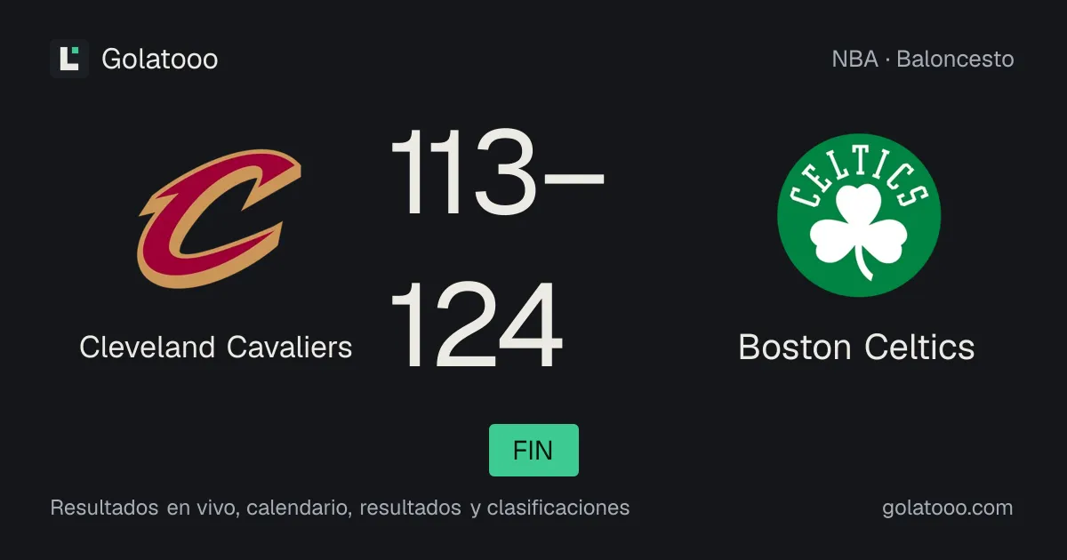 Cleveland Cavaliers 113-124 Boston Celtics: crónica del partido y estadísticas