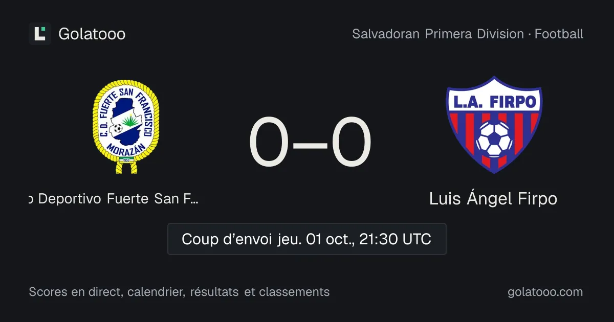 Club Deportivo Fuerte San Francisco - Luis Ángel Firpo : avant-match, forme, historique et où regarder la rencontre