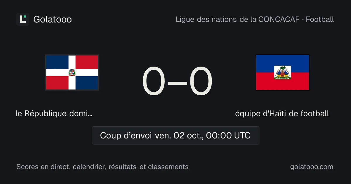 équipe de République dominicaine de football - Haïti : avant-match, forme, historique et où regarder la rencontre