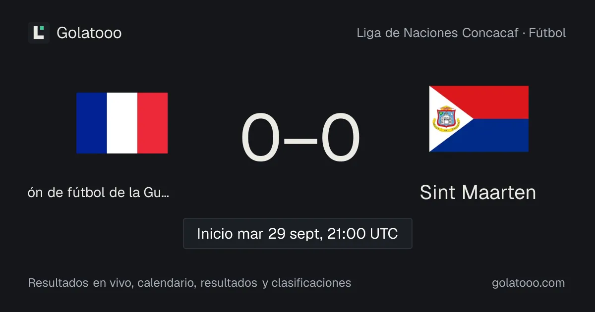 Selección de fútbol de la Guayana Francesa vs Sint Maarten: previa, forma, historial y dónde ver el partido