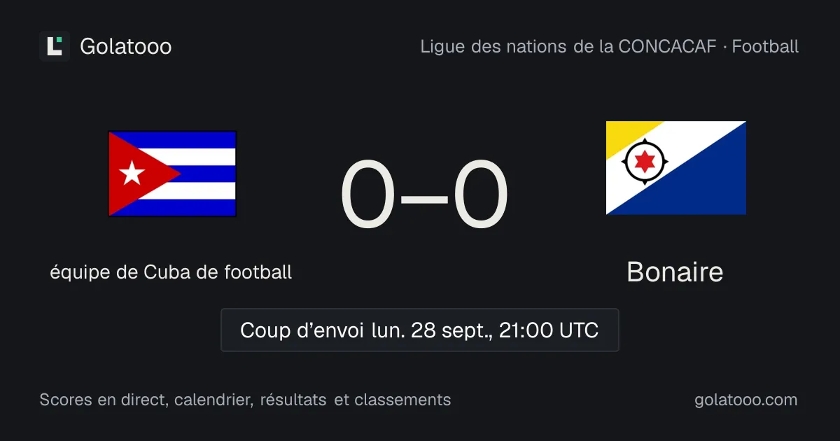 Ligue des nations CONCACAF : Cuba accueille Bonaire dans un duel décisif