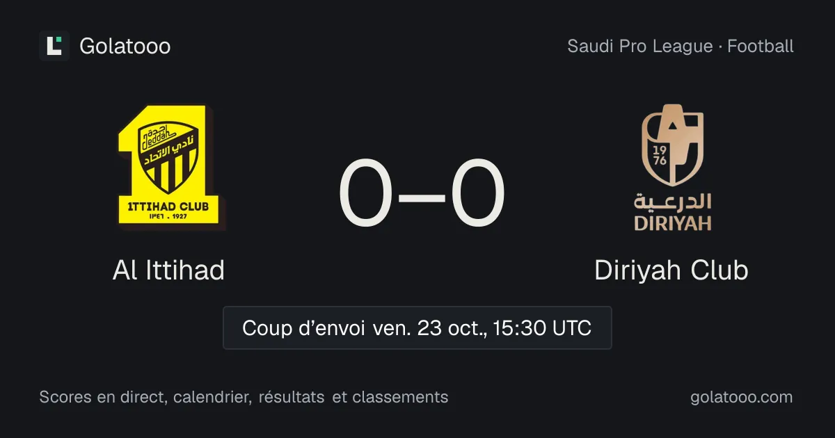 Al Ittihad - Diriyah Club : avant-match, forme, historique et où regarder la rencontre