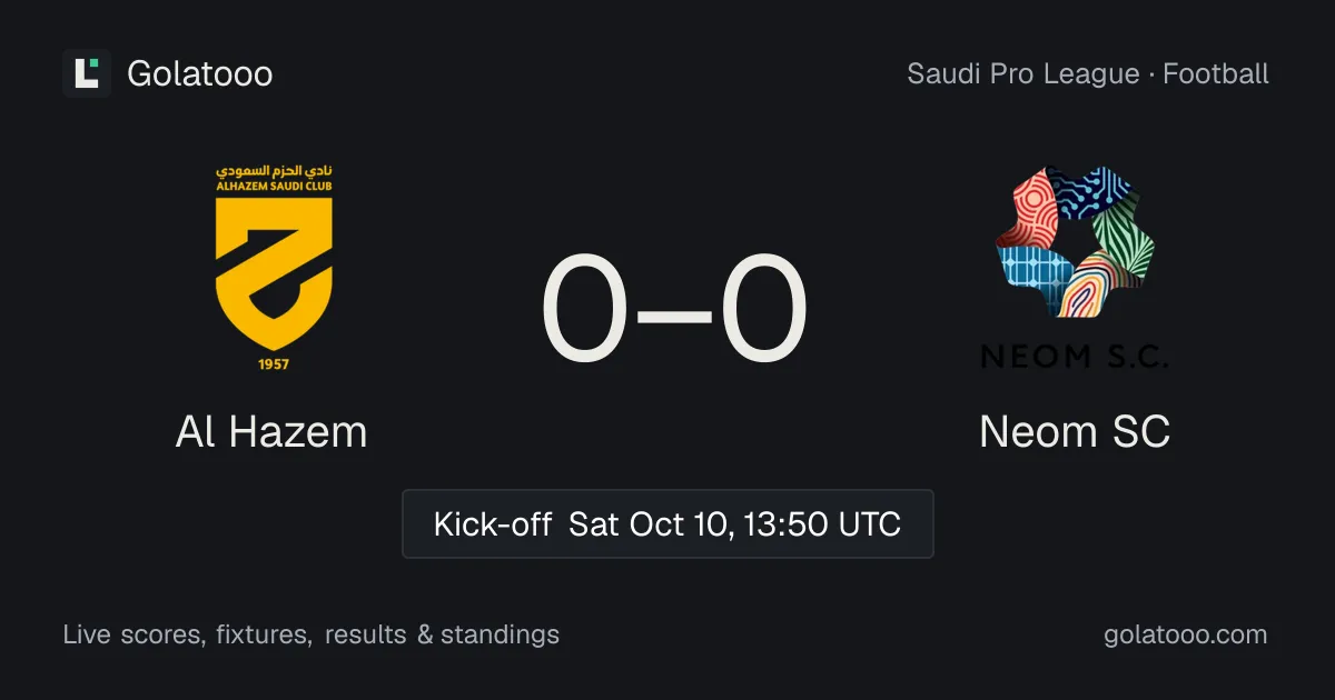 Al Hazem vs Neom SC: preview, form, head-to-head and how to watch