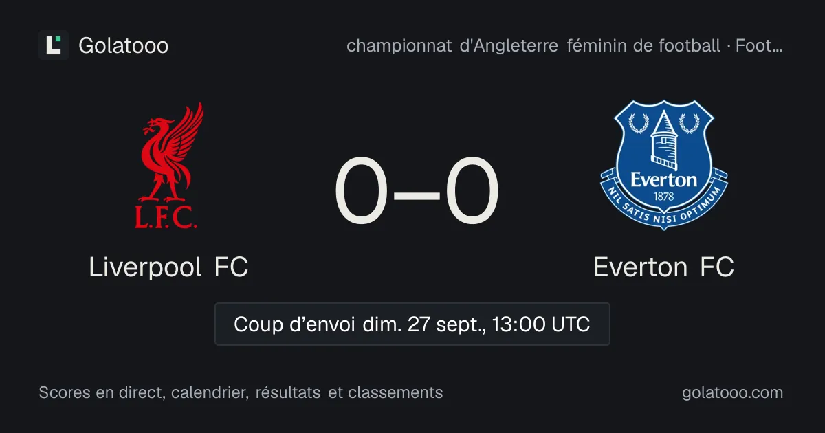 Liverpool FC affronte Everton FC dans un derby crucial du championnat d'Angleterre féminin