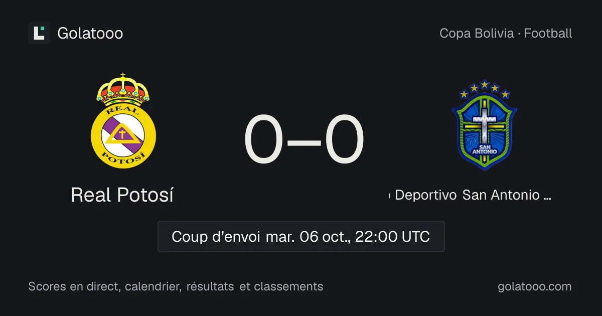 Real Potosí - Club Deportivo San Antonio Bulo Bulo : avant-match, forme, historique et où regarder la rencontre