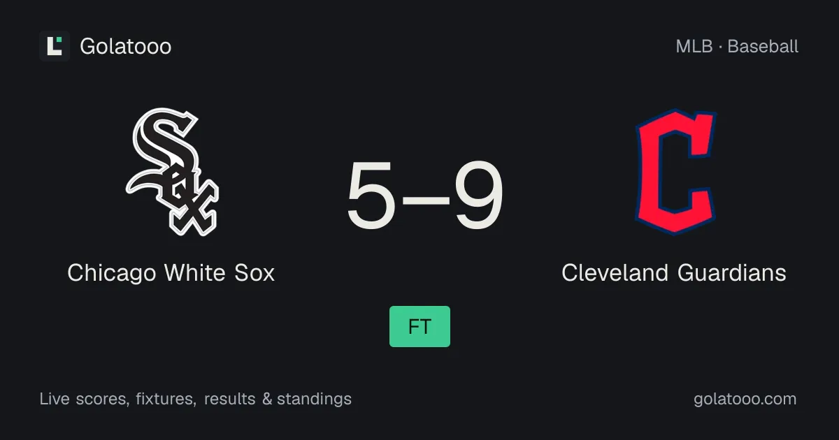 Chicago White Sox 5-9 Cleveland Guardians: match report and statistics