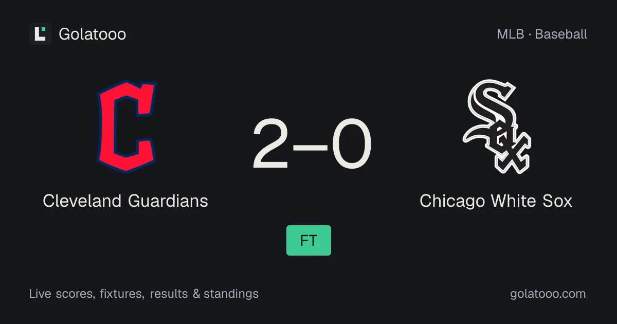 كليفلاند إنديانز 2-0 شيكاغو وايت سوكس: تقرير المباراة والإحصائيات