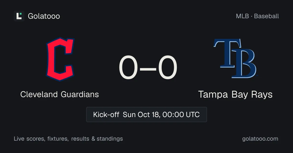 Cleveland Guardians vs Tampa Bay Rays (18 Oct): preview, form, head-to-head and how to watch