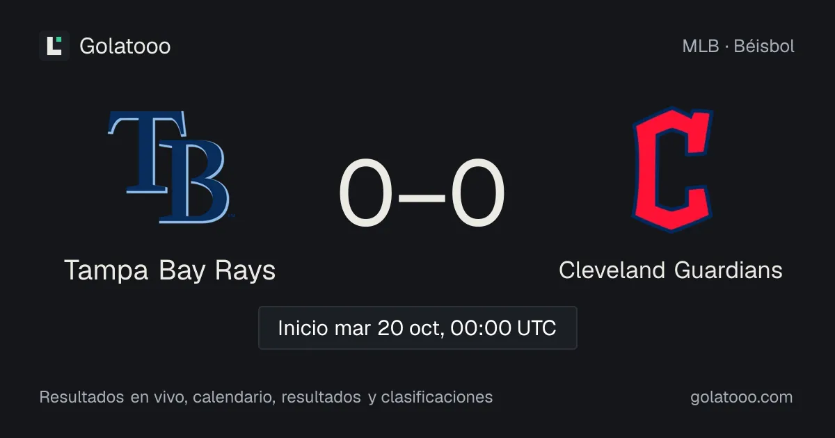 Tampa Bay Rays y Cleveland Guardians se enfrentan en el sexto juego de la ALCS