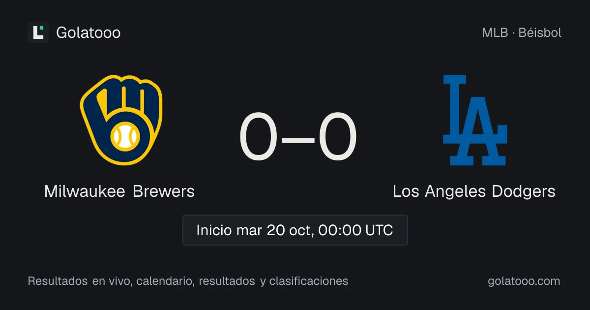 Milwaukee Brewers vs Los Angeles Dodgers (20 oct): previa, forma, historial y dónde ver el partido