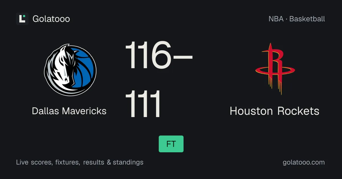 Dallas Mavericks 116-111 Houston Rockets: match report and statistics