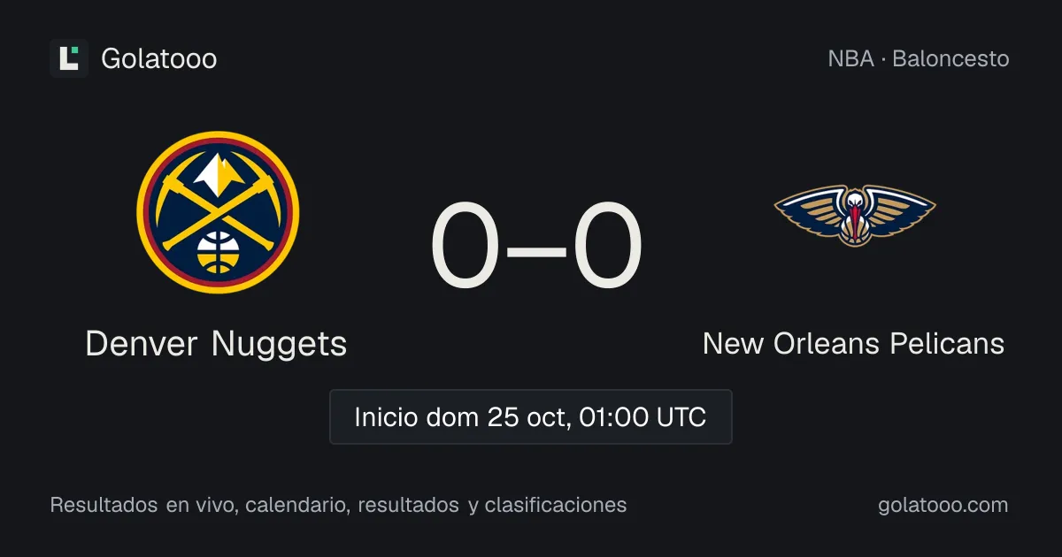 Denver Nuggets vs New Orleans Pelicans: previa, forma, historial y dónde ver el partido