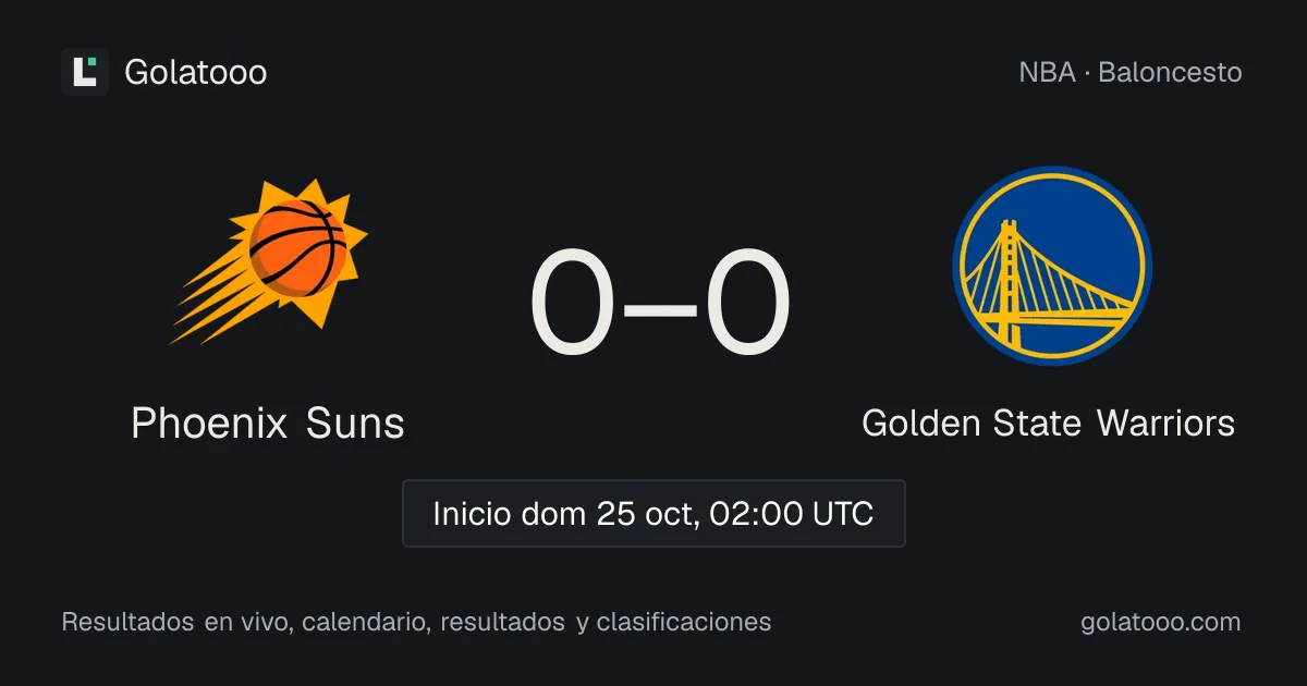 Phoenix Suns vs Golden State Warriors: previa, forma, historial y dónde ver el partido