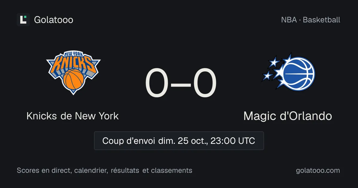 Knicks de New York - Magic d'Orlando : avant-match, forme, historique et où regarder la rencontre