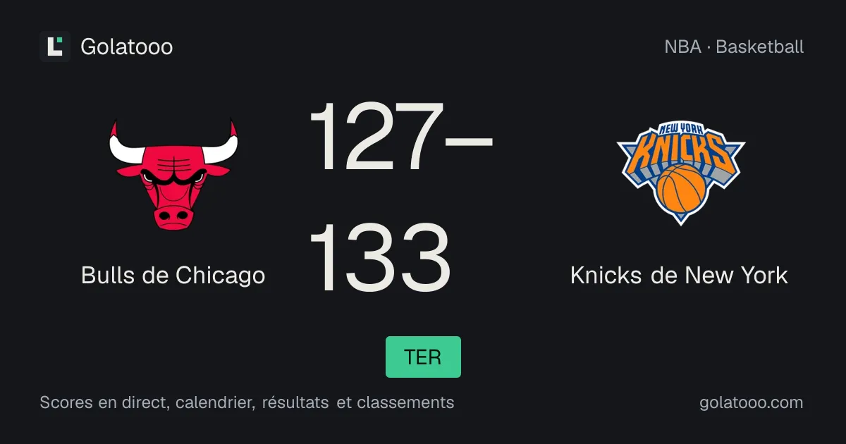 Bulls de Chicago 127-133 Knicks de New York : résumé du match et statistiques