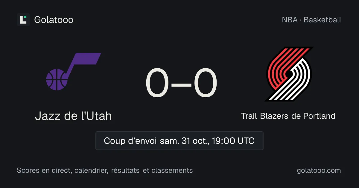 Jazz de l'Utah - Trail Blazers de Portland : avant-match, forme, historique et où regarder la rencontre