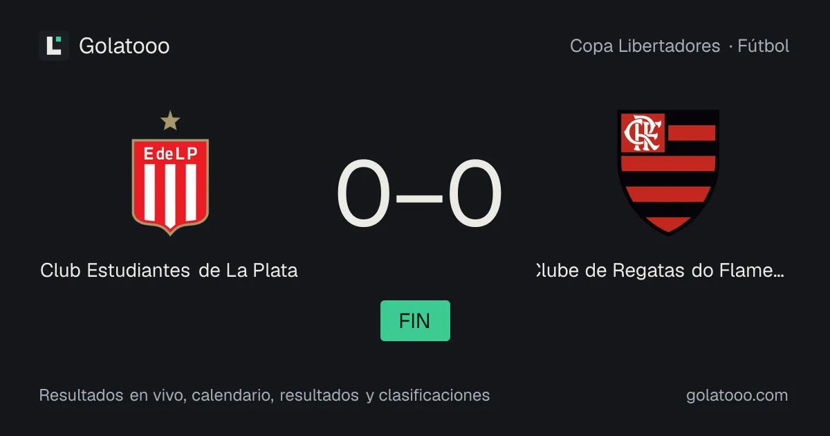 Estudiantes y Flamengo empatan sin goles en la ida de semifinales de la Copa Libertadores