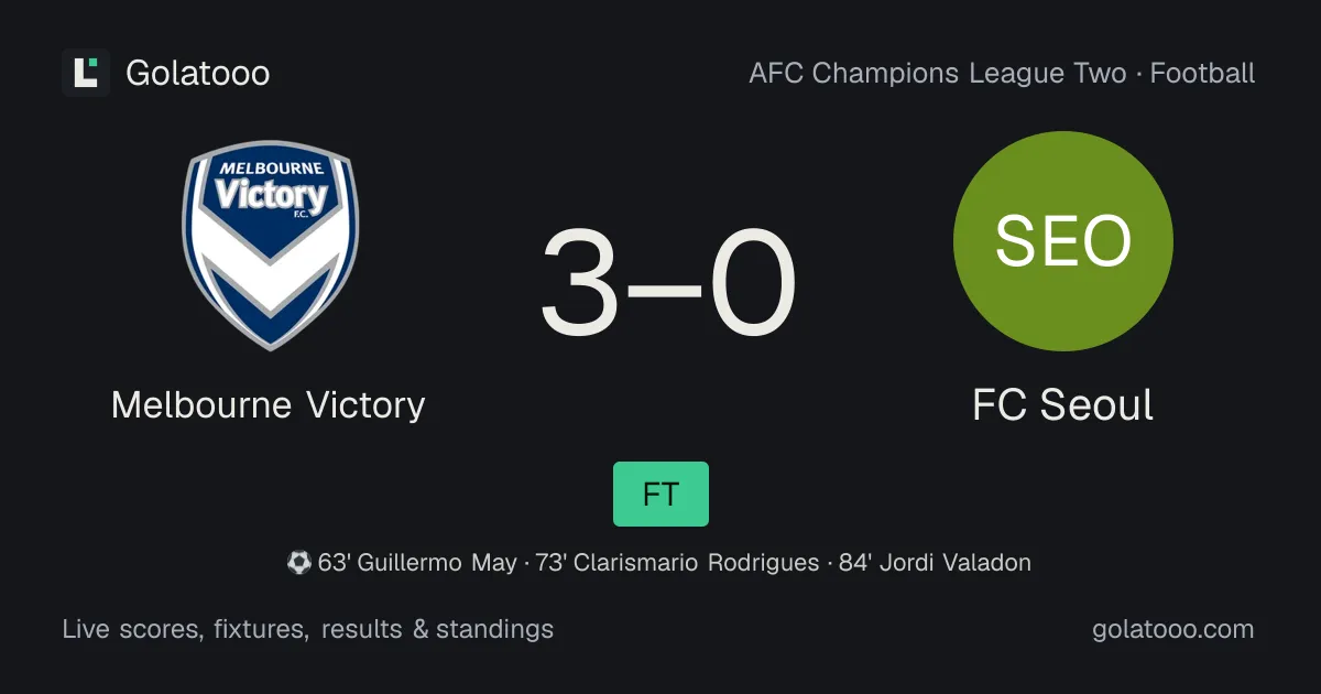 Melbourne Victory 3-0 FC Seoul: match report, goals and statistics