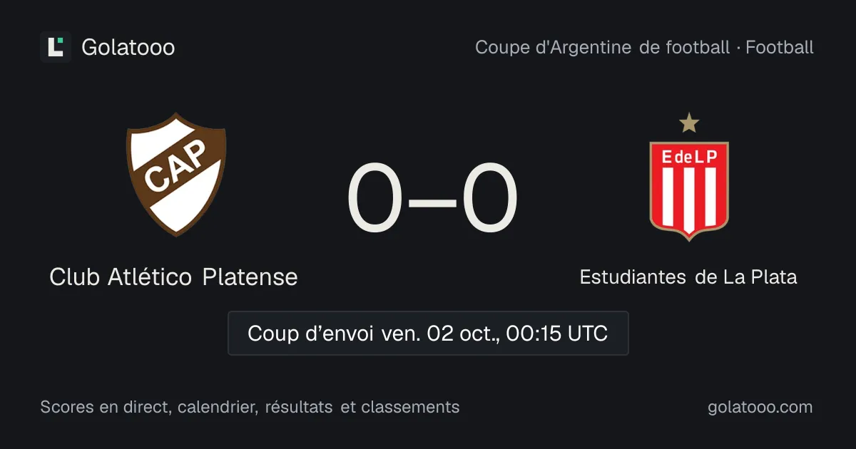 Club Atlético Platense - Estudiantes de La Plata : avant-match, forme, historique et où regarder la rencontre