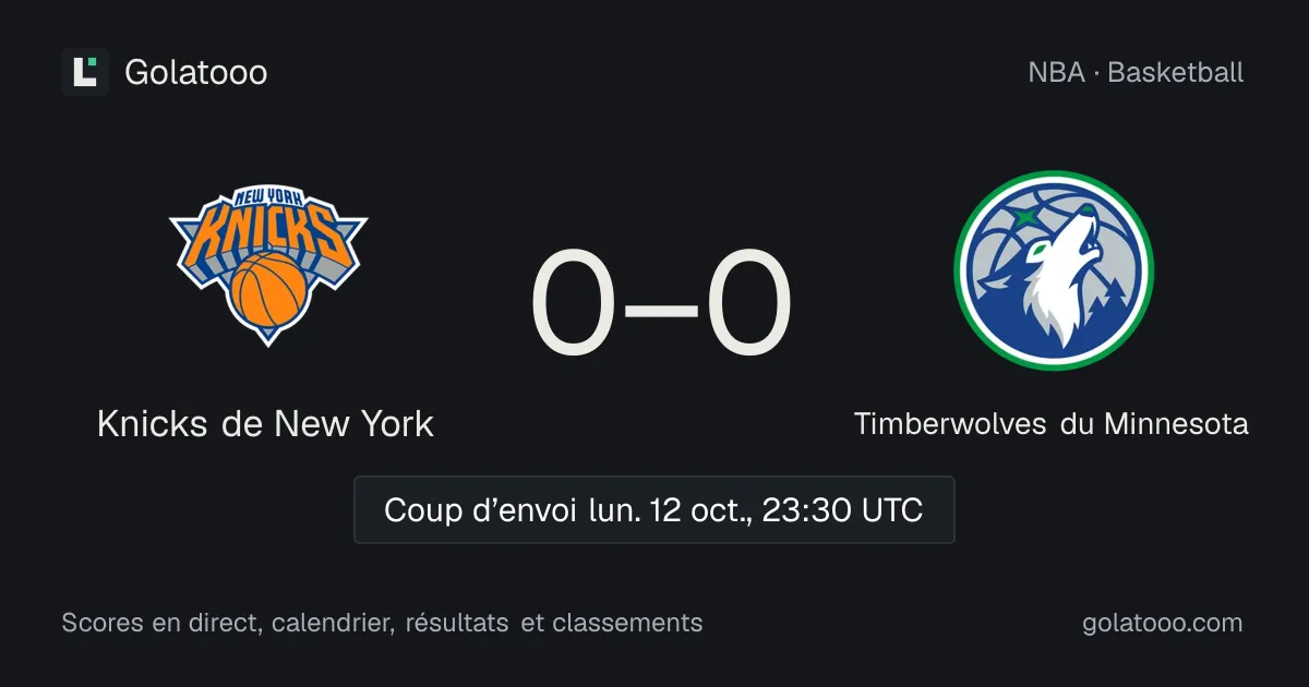 Knicks de New York - Timberwolves du Minnesota : avant-match, forme, historique et où regarder la rencontre