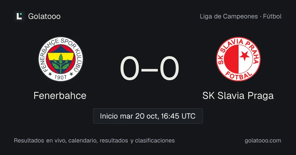 Fenerbahce vs SK Slavia Praga: previa, forma, historial y dónde ver el partido