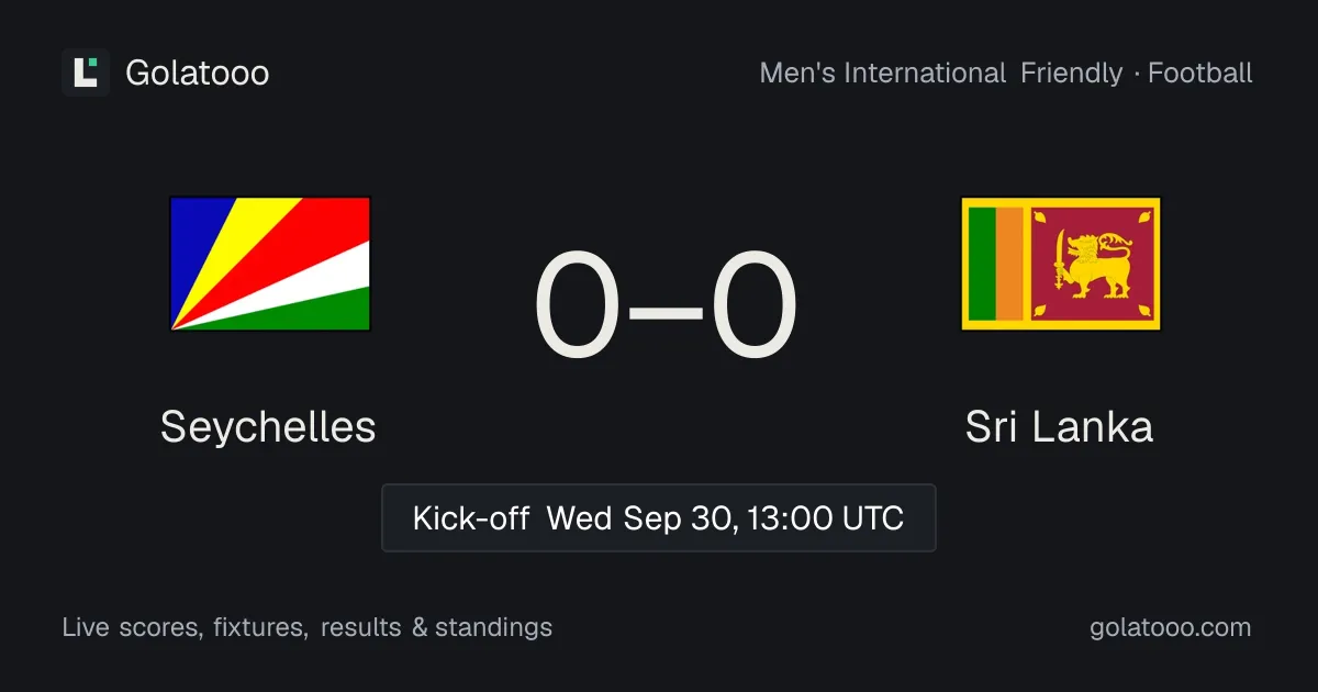 Seychelles face Sri Lanka in men's international friendly rematch