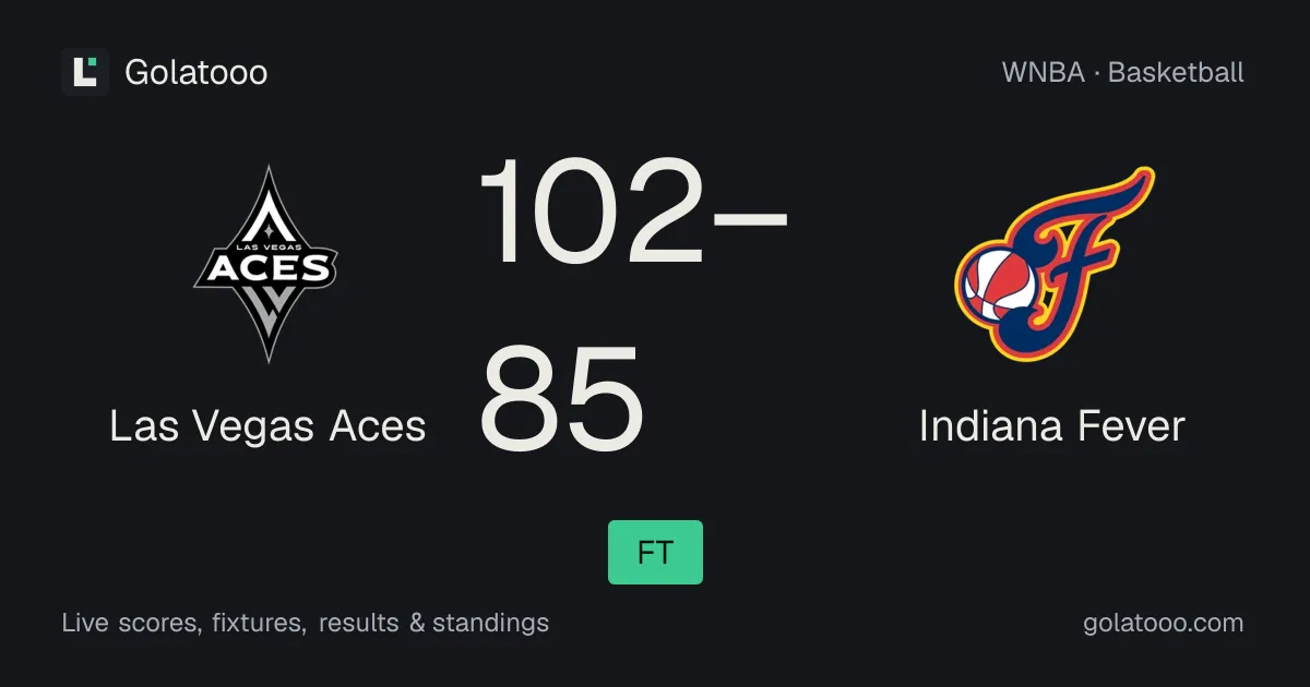 Las Vegas Aces 102-85 Indiana Fever: تقرير المباراة والإحصائيات