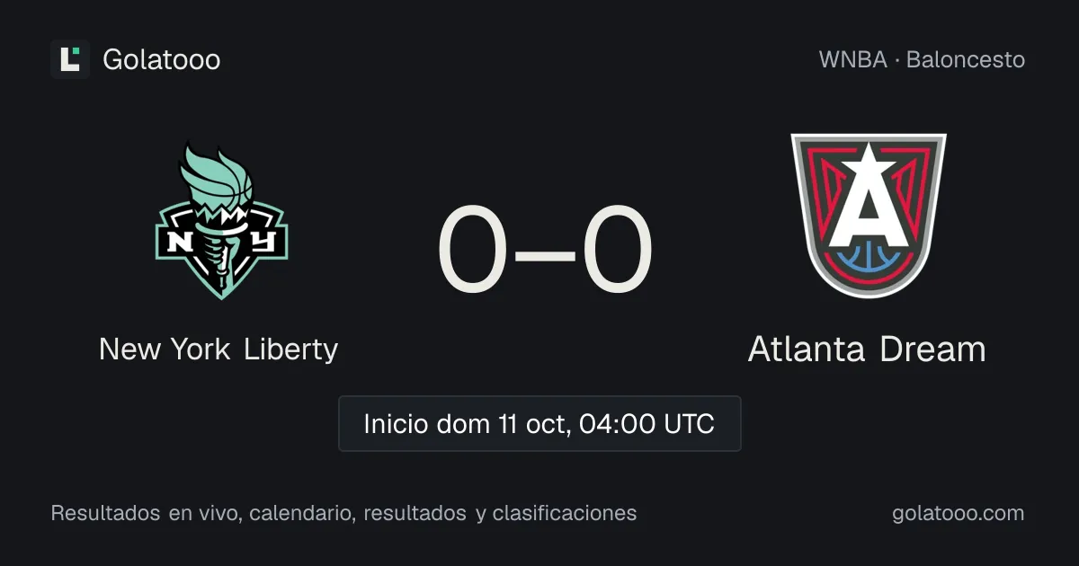 New York Liberty vs Atlanta Dream (11 oct): previa, forma, historial y dónde ver el partido