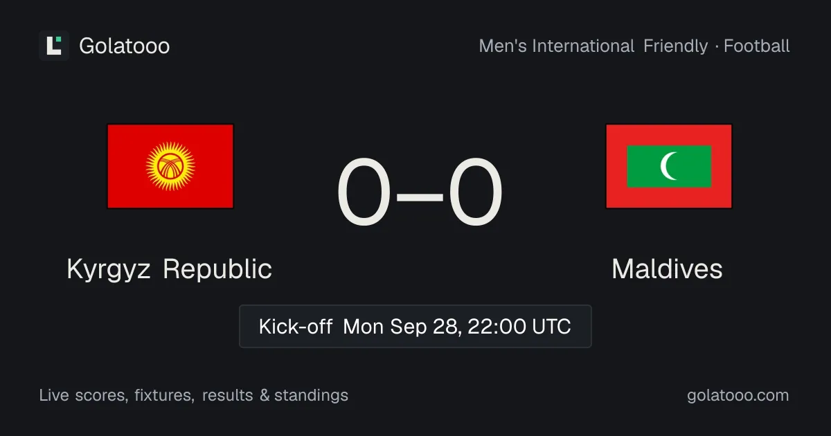 Kyrgyz Republic vs Maldives: preview, form, head-to-head and how to watch