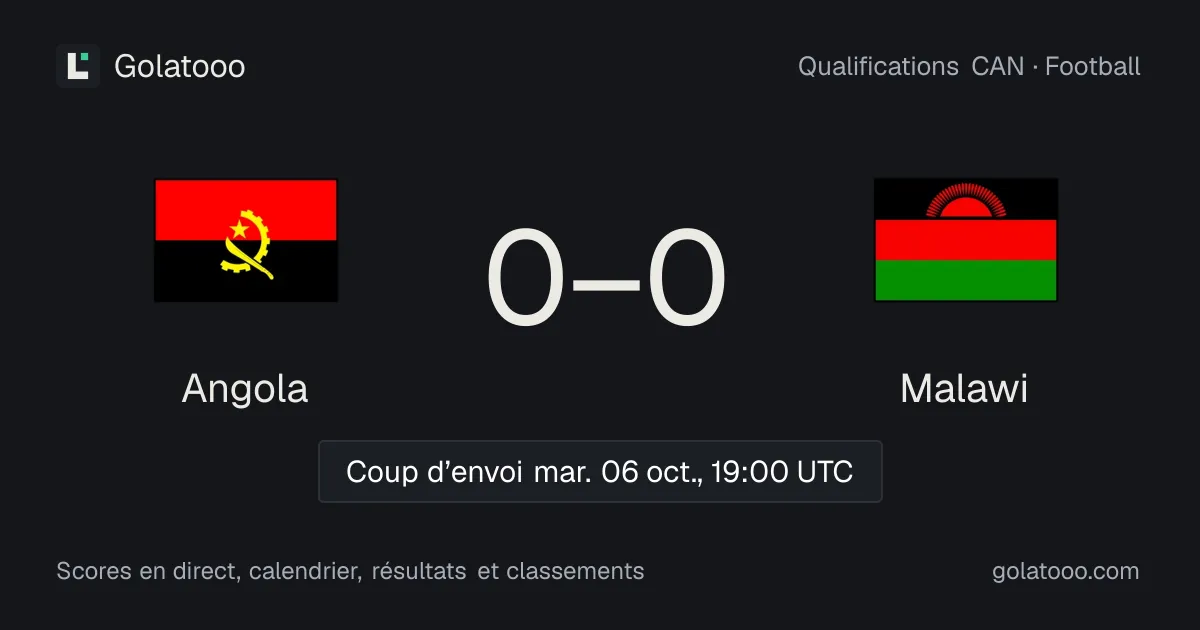 Angola - Malawi : avant-match, forme, historique et où regarder la rencontre