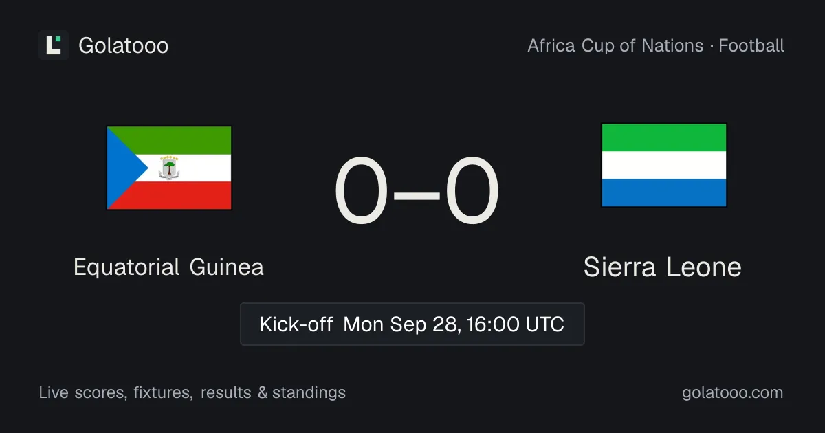 Equatorial Guinea seek first Africa Cup of Nations points against Sierra Leone