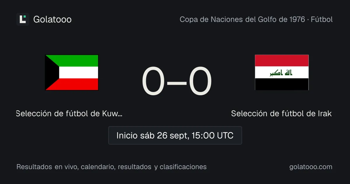 Kuwait vs Irak: previa, forma, historial y dónde ver el partido