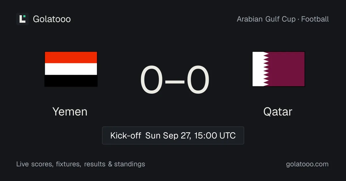 Yemen vs Qatar: preview, form, head-to-head and how to watch