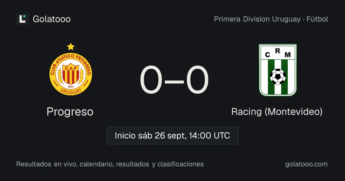 Progreso vs Racing (Montevideo): previa, forma, historial y dónde ver el partido