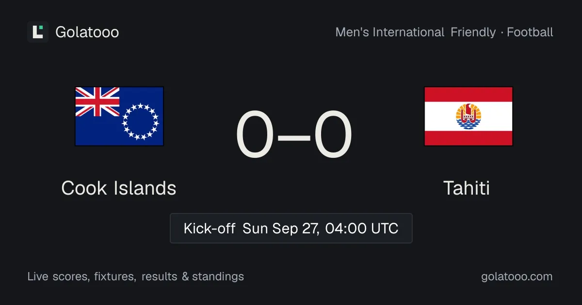 Cook Islands face Tahiti in Club Friendly at Matavera