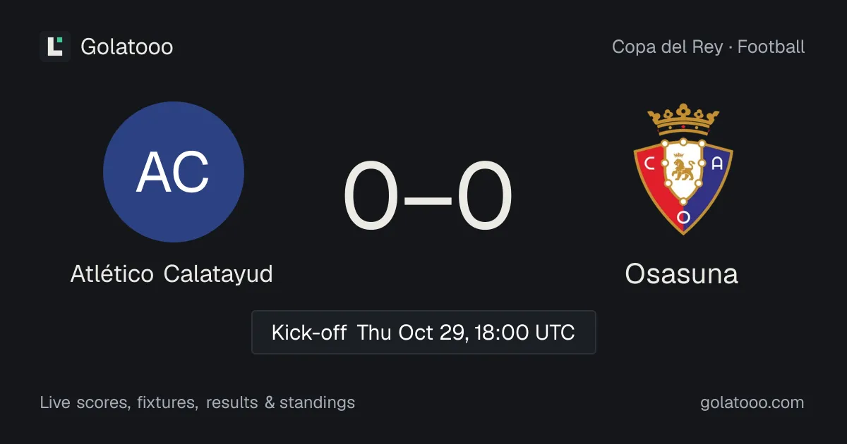 Atlético Calatayud ضد أوساسونا: المعاينة والأداء الأخير والمواجهات السابقة وأين تشاهد المباراة