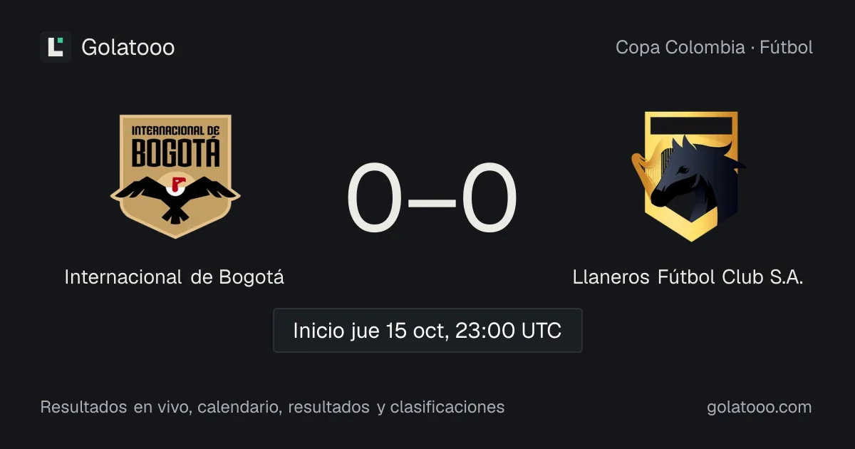 Internacional de Bogotá vs Llaneros Fútbol Club S.A.: previa, forma, historial y dónde ver el partido