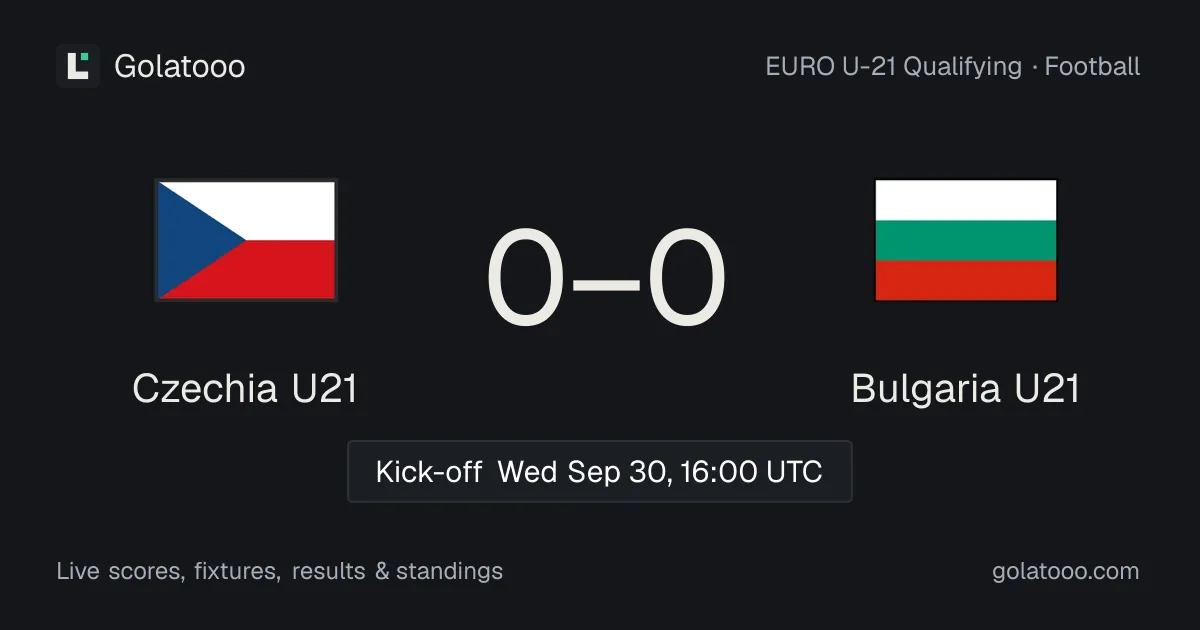 منتخب تشيكيا لكرة القدم 1-0 منتخب بلغاريا تحت 21 سنة لكرة القدم: تقرير المباراة والأهداف والإحصائيات