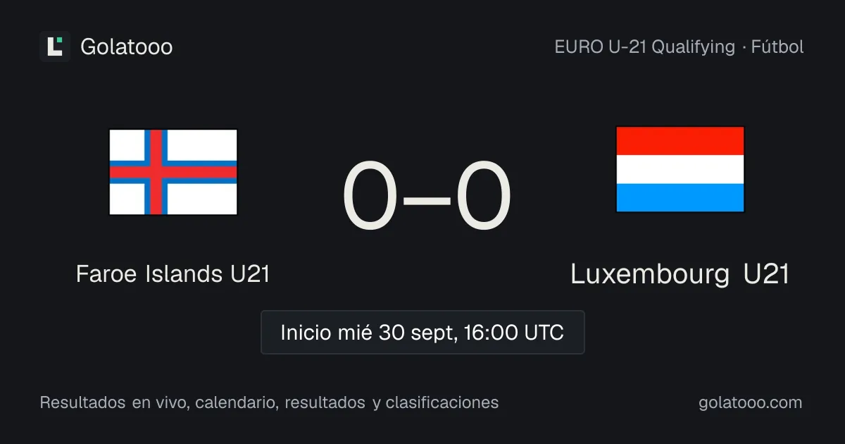 Faroe Islands U21 vs Luxembourg U21: previa, forma, historial y dónde ver el partido